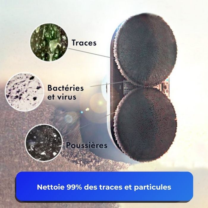 Robot lave vitre sans fil, qui nettoie efficacement les saletés des vitres et vérandas