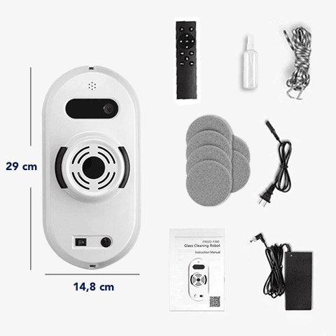 Photo de ce qui se trouve dans la commande de votre Robot lave-vitre