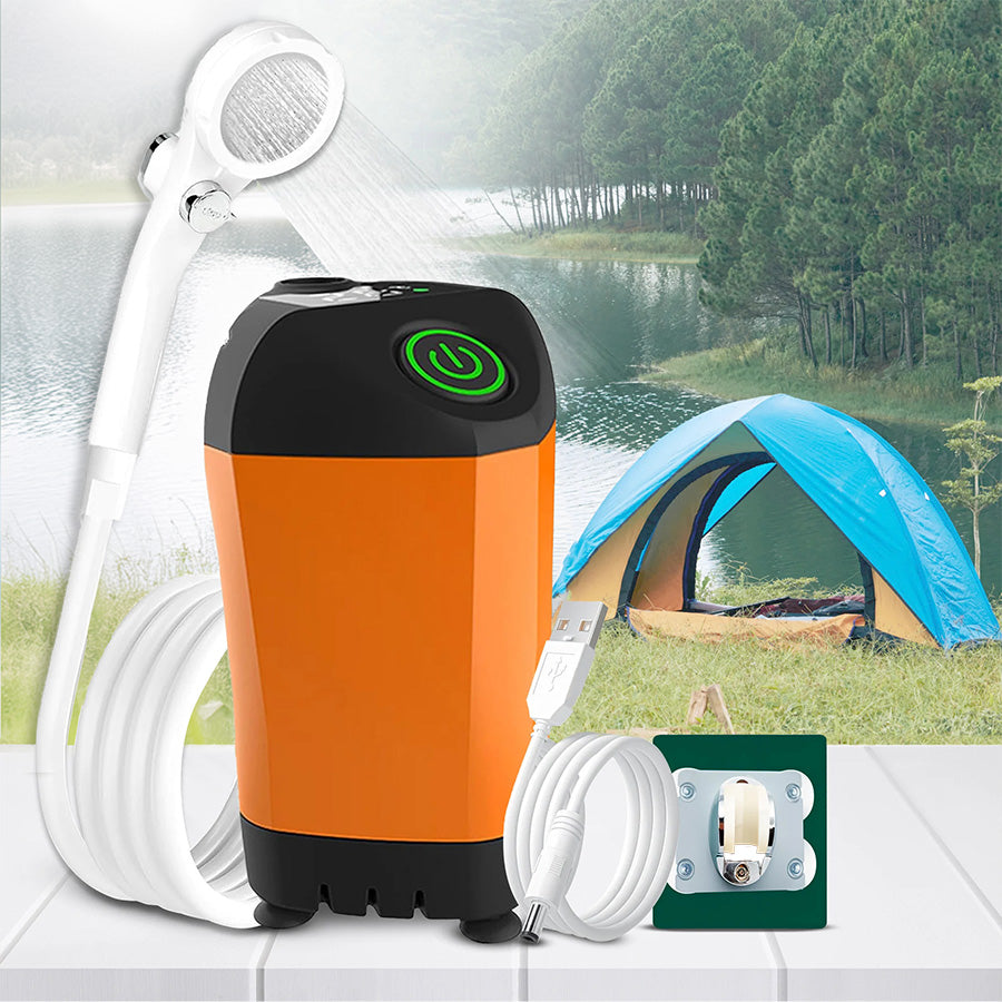 Base De Douche Portable Pour Camping | 80x80x10 Cm | Tissu Oxford + PVC | Drainage Par Valve Latérale | Multi-usage Extérieur