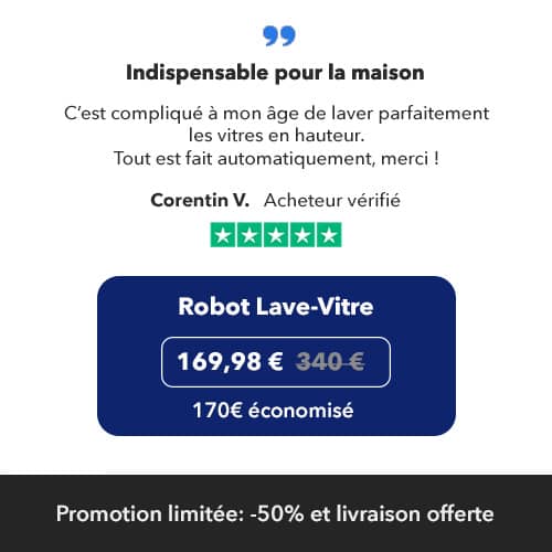 Promotion pour Robot Lave Vitre