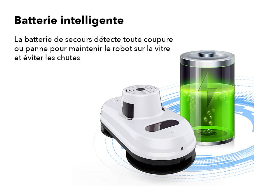 Robot lave vitre avec batterie